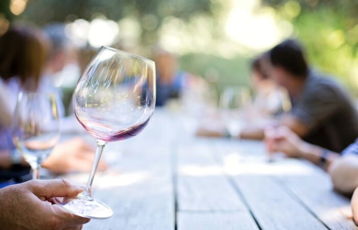 Wine Glass with Friends